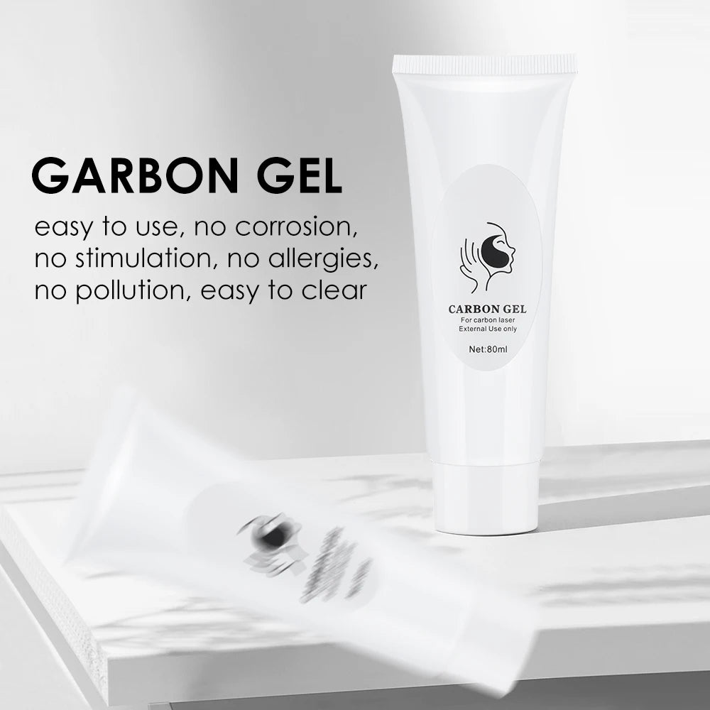 80ML Carbon Peeling Gel for Skin Regeneration Facial Skin Care Deep Cleansing Facial Black Mask for Laser Activated Nano Carbon