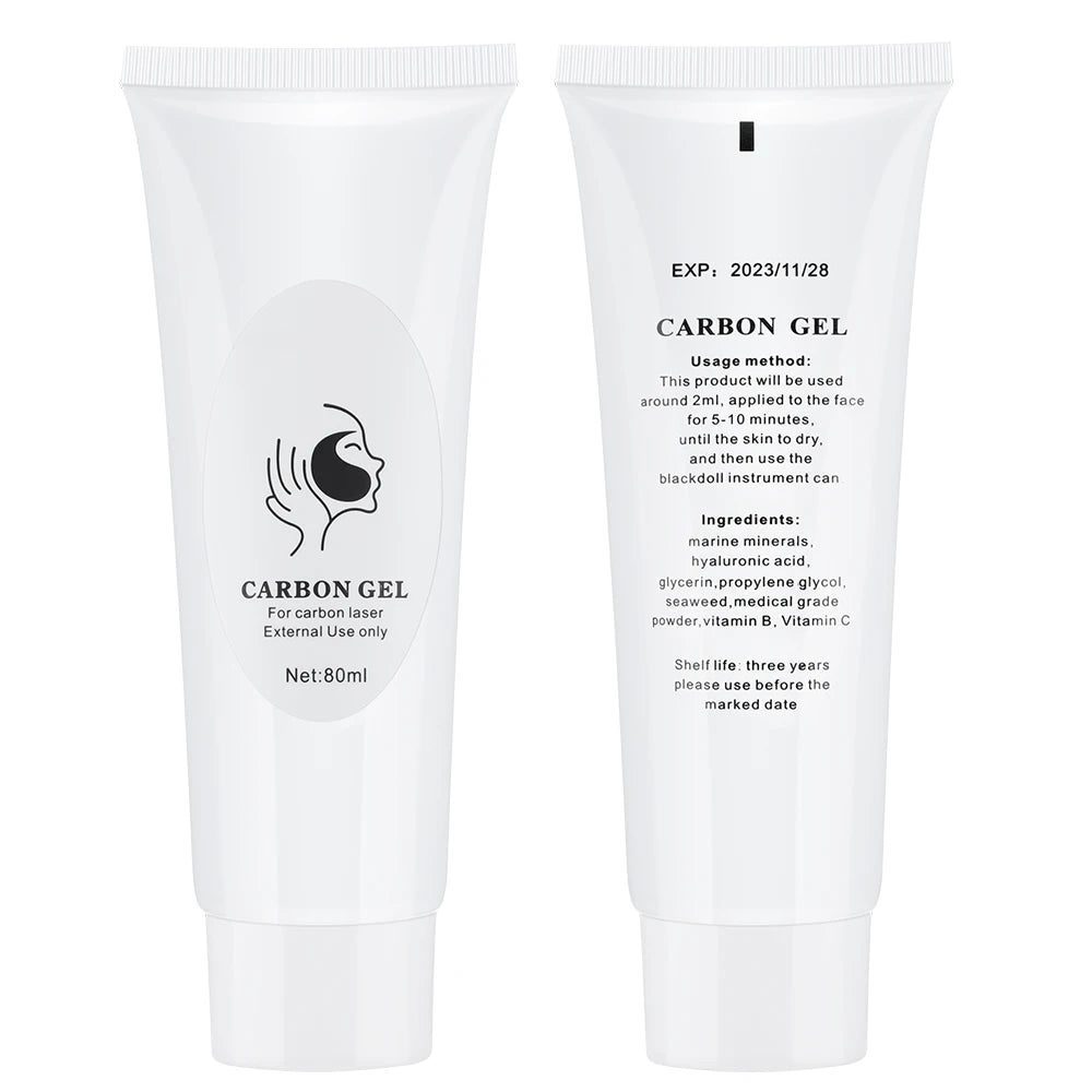 80ML Carbon Peeling Gel for Skin Regeneration Facial Skin Care Deep Cleansing Facial Black Mask for Laser Activated Nano Carbon