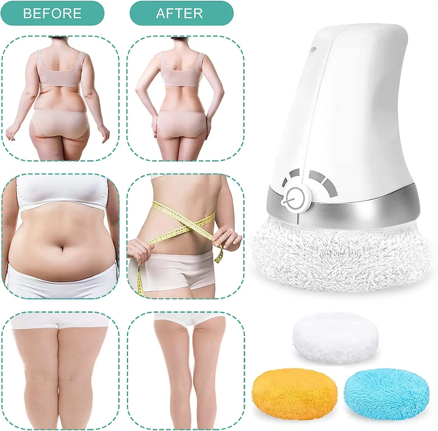 3 IN 1 Cellulite Massager Weight Loss Kit Electric Body Sculpting Machine for Stomach Fat Belly Legs Butt Arm USA Warehouse
