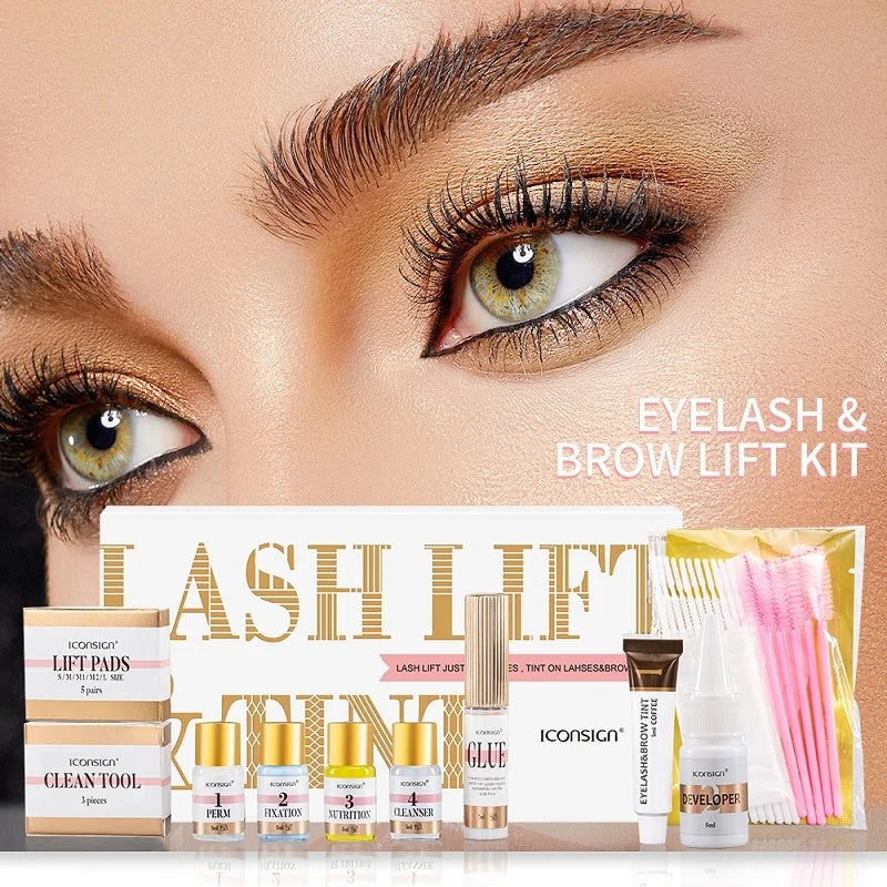ICONSIGN Lash Lift and Tint Kit Professional Eyelash Lifting Calia Perming Lashes Tint Brow Dye Eyes Makeup Tools