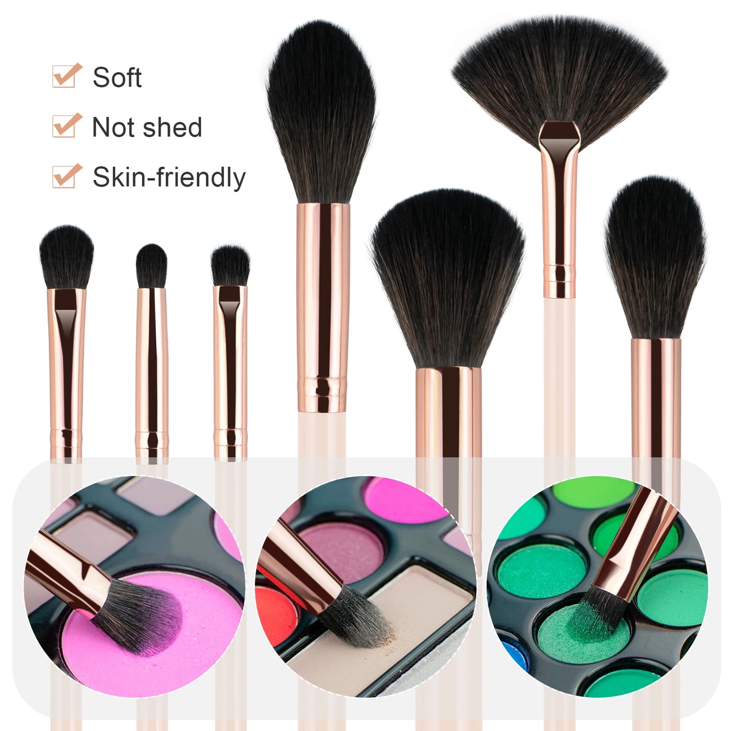 Kaizm Makeup Brush Set Professional 12pcs Used Makeup Foundation Eyebrow Blush Concealer Face Powder EyeShadow Highlight Brushes