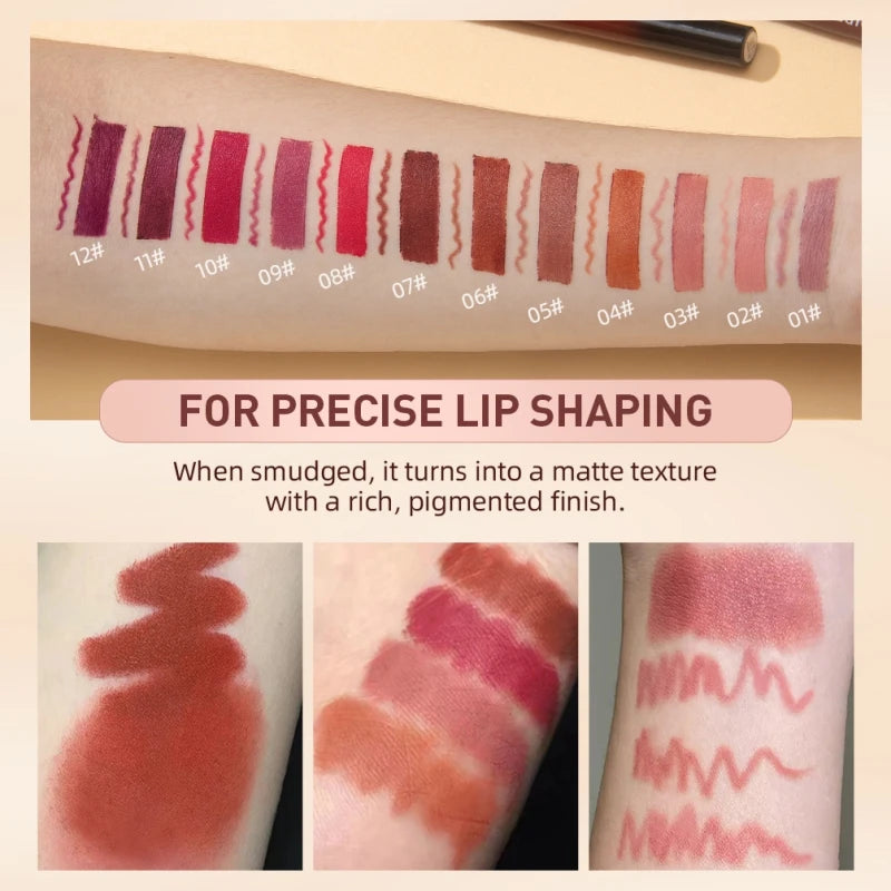 Matte Lipstick Pen Lasting Lip Liner Lip Pencil Waterproof Contour Lipliner Sexy Red Lip Tint Makeup Cosmetics For Women