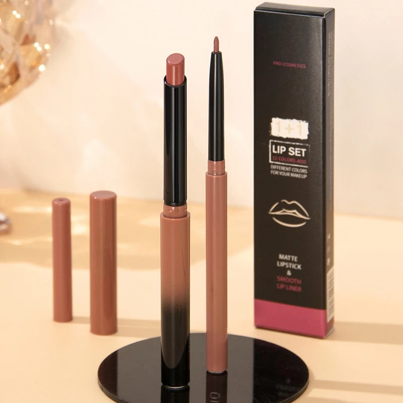 Matte Lipstick Pen Lasting Lip Liner Lip Pencil Waterproof Contour Lipliner Sexy Red Lip Tint Makeup Cosmetics For Women