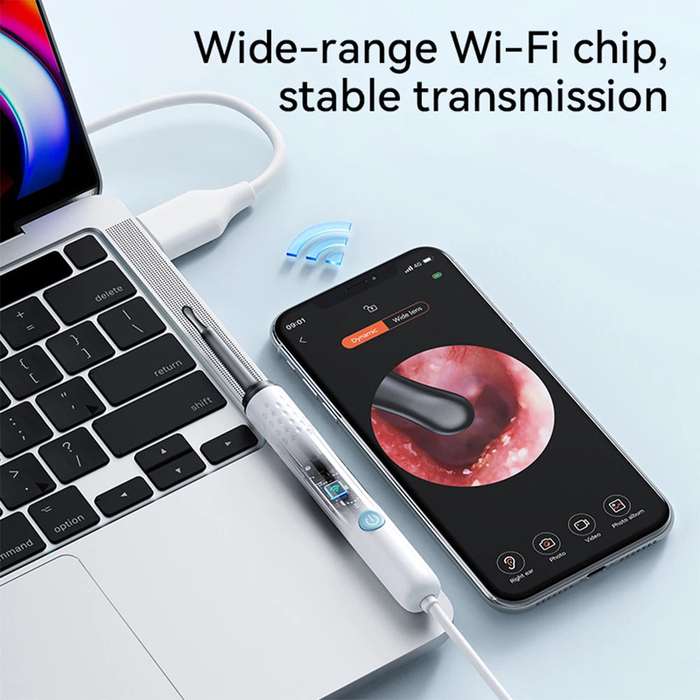 3.5mm Intelligent Visual Ear Pick Portable Ear Cleaning Tool Luminous Endoscope HD Otoscope Ear Picking Spoon Ear Wax Cleaner