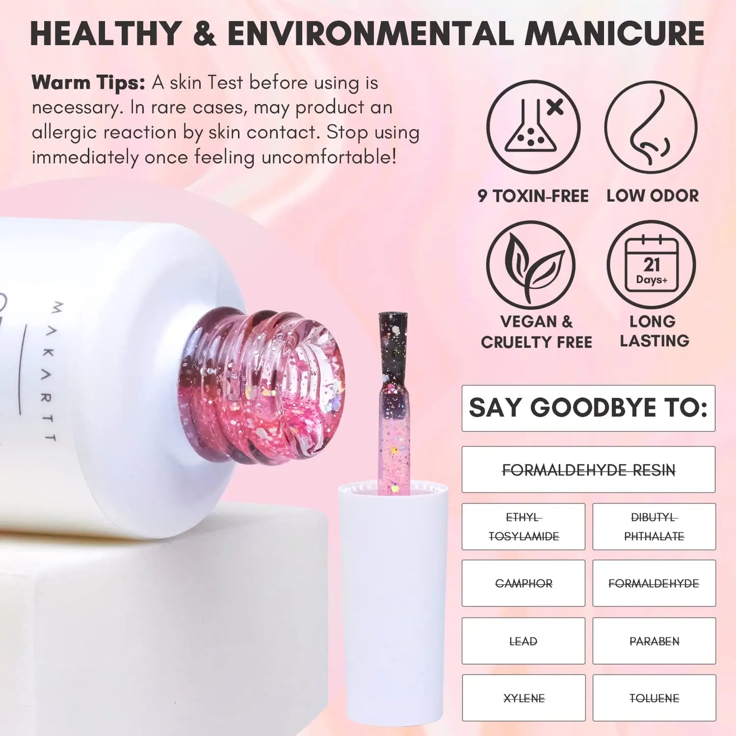 Makartt Gel Nail Polish Kit, 22 Color Nude Gel Nail Polish Set All Seasons Skin Tones Pink Brown Neutral Glitter Soak Off LED