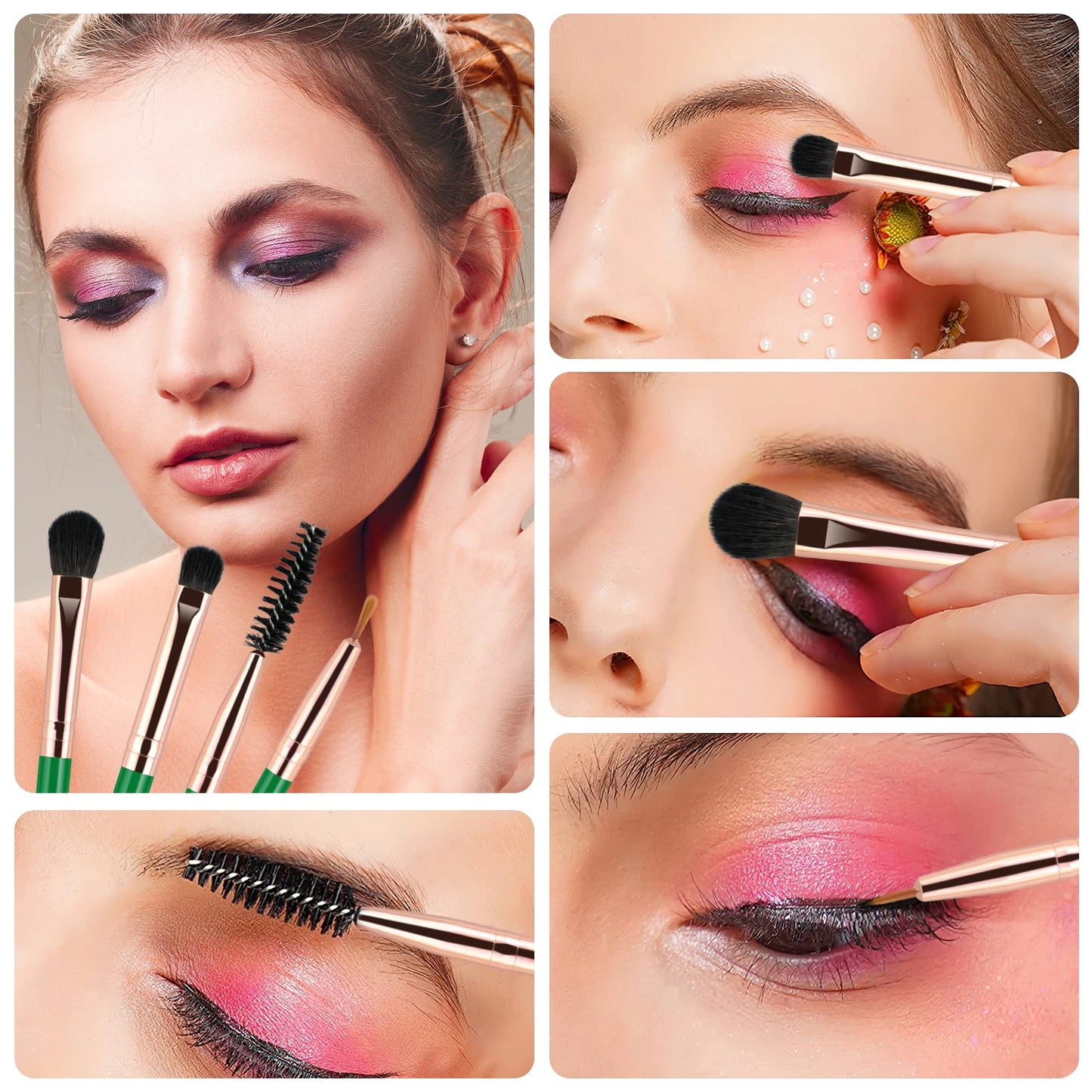 Kaizm Makeup Brush Set Professional 12pcs Used Makeup Foundation Eyebrow Blush Concealer Face Powder EyeShadow Highlight Brushes