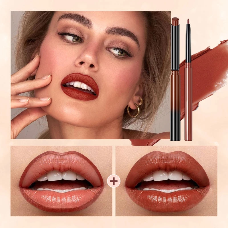 Matte Lipstick Pen Lasting Lip Liner Lip Pencil Waterproof Contour Lipliner Sexy Red Lip Tint Makeup Cosmetics For Women