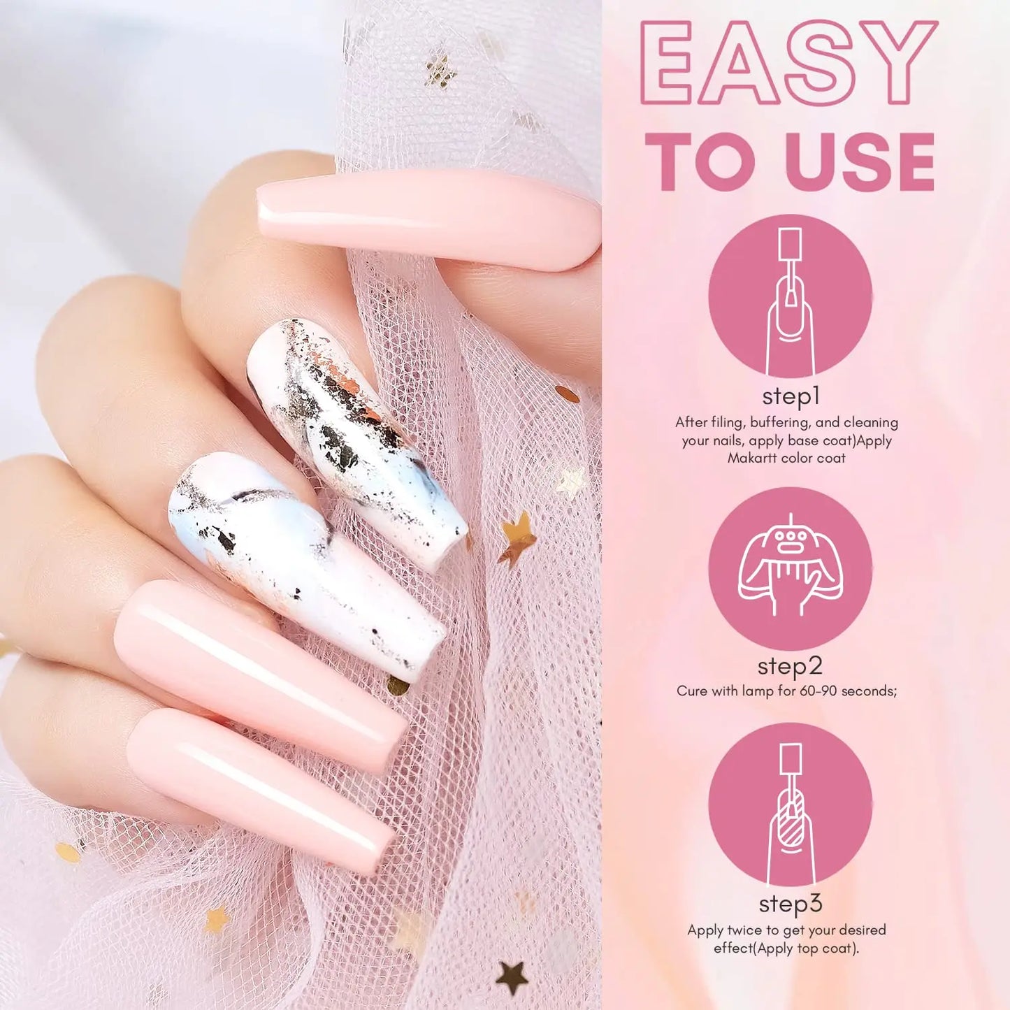 Makartt Gel Nail Polish Kit, 22 Color Nude Gel Nail Polish Set All Seasons Skin Tones Pink Brown Neutral Glitter Soak Off LED