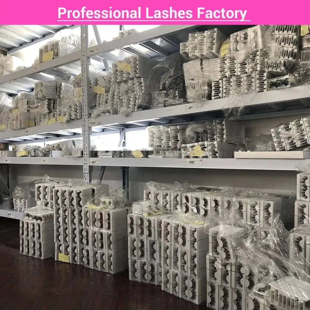 Free Shipping 5 Pairs Bulk Wholesale Fake Eyelashes Messy Fluffy Mink Lashes Natural 22-25MM Magnetic Eyelashes Makeup