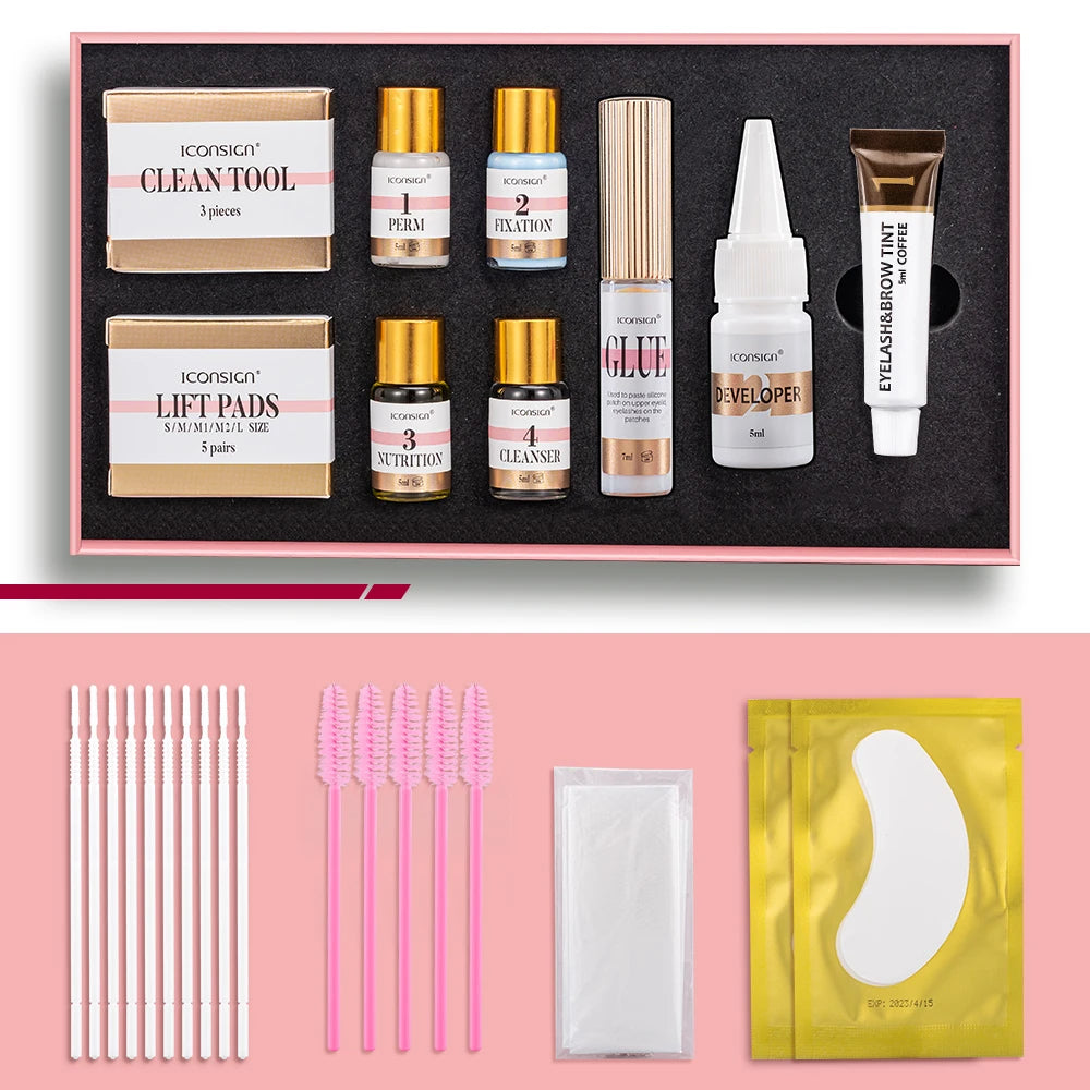 ICONSIGN Lash Lift and Tint Kit Professional Eyelash Lifting Calia Perming Lashes Tint Brow Dye Eyes Makeup Tools