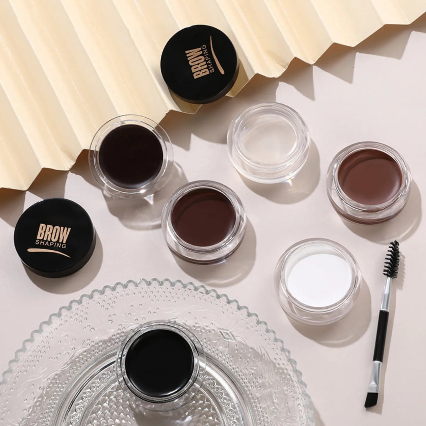 Wild Eyebrows Cream With Multi-function Eyebrow Brush Concealer Square Eye Brow For Women Eyebrow Gel Beauty Make Up Brushes