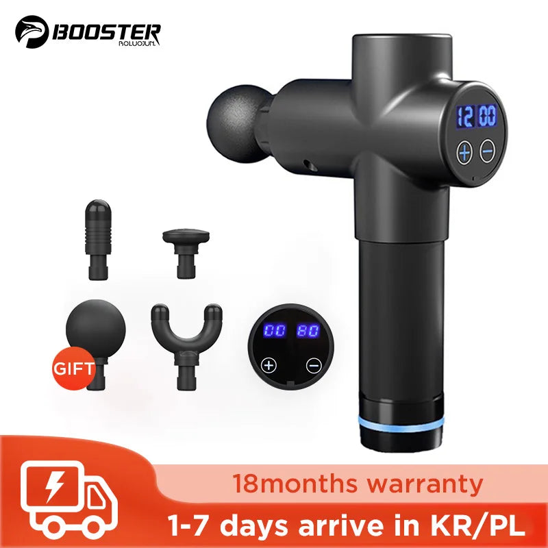 Muscle Professional Massage Gun LCD Touch Display AI Smart Deep Tissue Massager for Pain Relief Full Body Relaxation