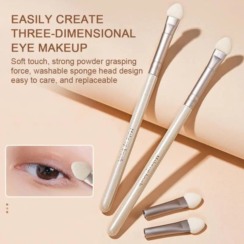 Soft Eye Smudge Brush Set Portable Sponge Head Easy To Color Makeup Tools Eye Shadow Brush Eyes Cosmetics Tools Accessories