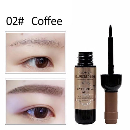 3 Color Eyebrow Tattoo Gel Black Coffee Gray Red Wine Tattoo Brow Gel Tint Peel Off Waterproof Eye Brow Tattoo Dye Eyebrow TSLM1