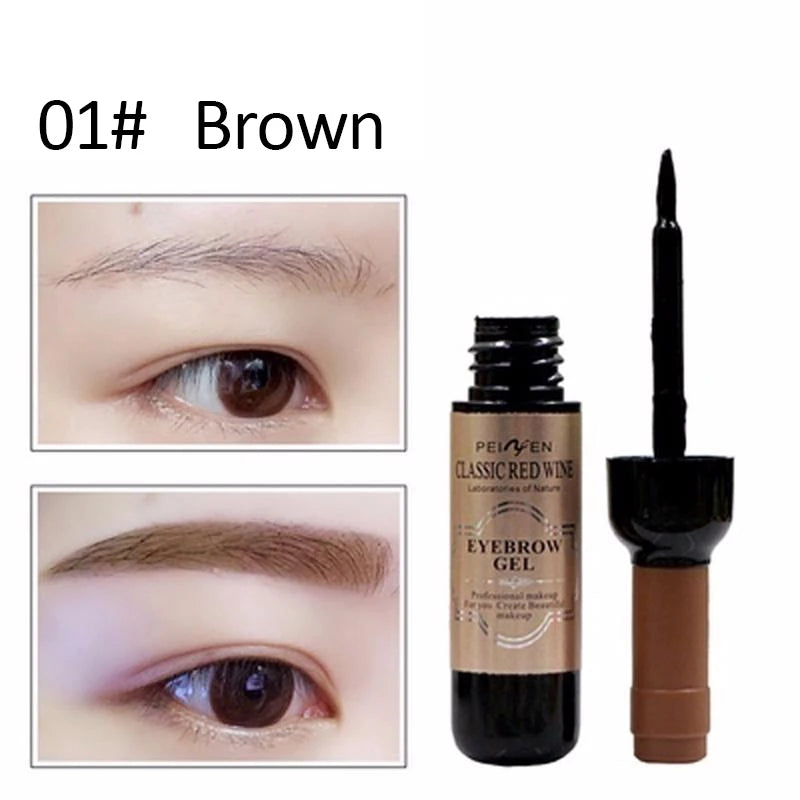 3 Color Eyebrow Tattoo Gel Black Coffee Gray Red Wine Tattoo Brow Gel Tint Peel Off Waterproof Eye Brow Tattoo Dye Eyebrow TSLM1