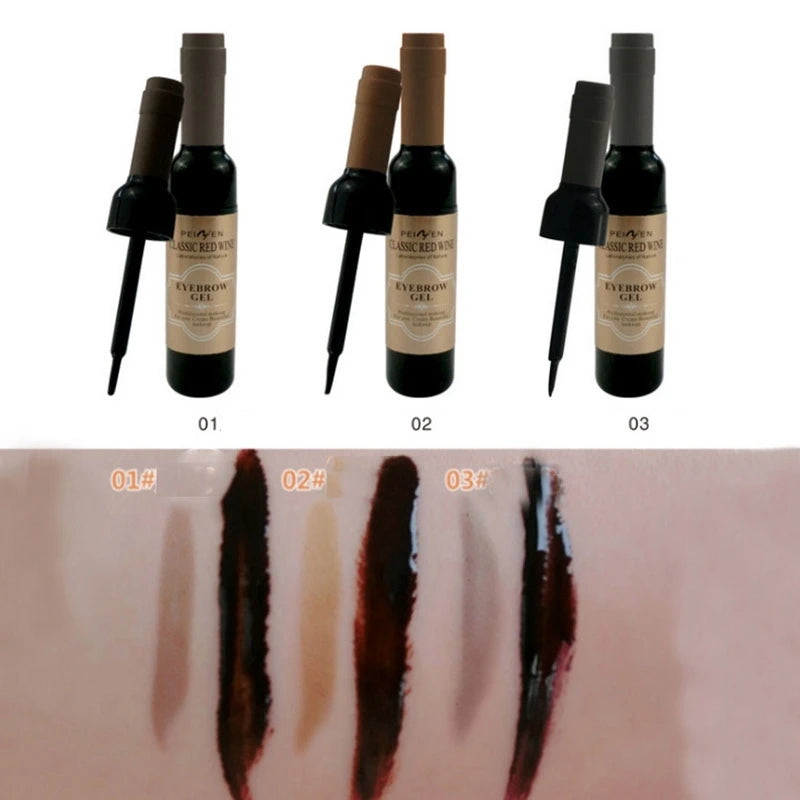 3 Color Eyebrow Tattoo Gel Black Coffee Gray Red Wine Tattoo Brow Gel Tint Peel Off Waterproof Eye Brow Tattoo Dye Eyebrow TSLM1