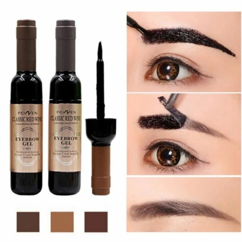 3 Color Eyebrow Tattoo Gel Black Coffee Gray Red Wine Tattoo Brow Gel Tint Peel Off Waterproof Eye Brow Tattoo Dye Eyebrow TSLM1