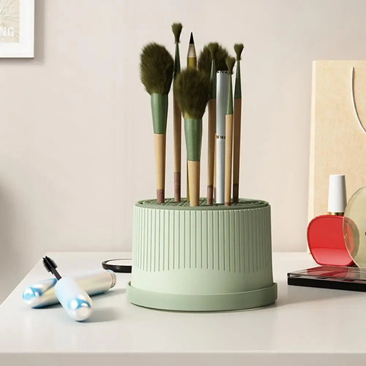 Makeup Brush Cleaner Bowl 3 In 1 Makeup Brush Cleaning Rack Box Detachable Makeup Brush Cleaner Make Up Egg Drying Tool Set