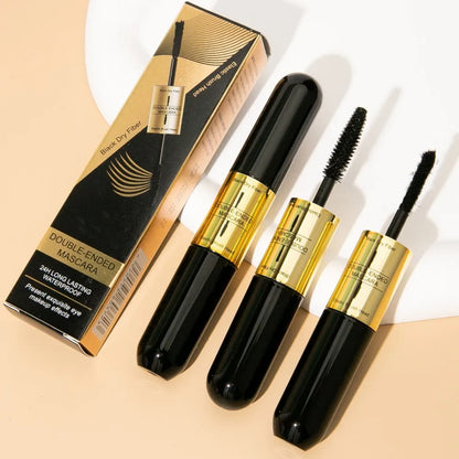 Double Effect Mascara 4D Lengthening Extra Volume Black Mascara False Eyelash Extension Waterproof Eye Makeup Cosmetics Women