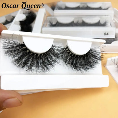 Free Shipping 5 Pairs Bulk Wholesale Fake Eyelashes Messy Fluffy Mink Lashes Natural 22-25MM Magnetic Eyelashes Makeup