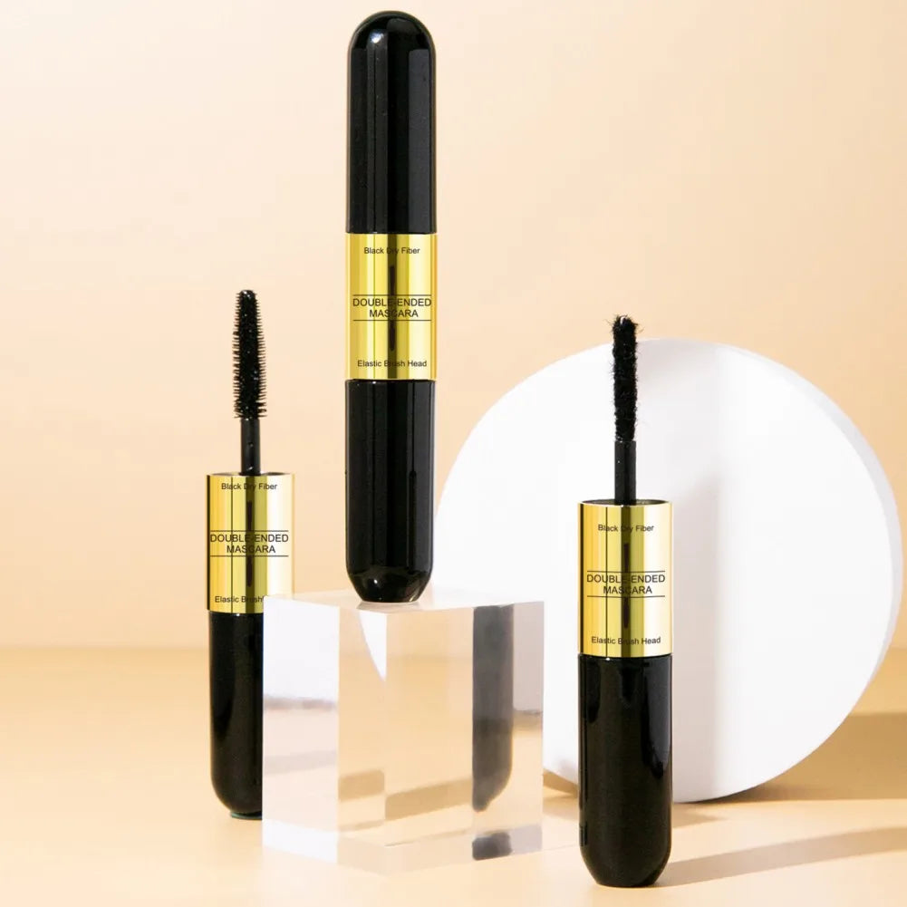 Double Effect Mascara 4D Lengthening Extra Volume Black Mascara False Eyelash Extension Waterproof Eye Makeup Cosmetics Women